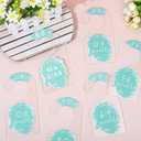 2 x Whaline 7Pcs Blue Baby Closet Size Dividers Clear Acrylic Hanger Clothes Organizers Newborn to 24 Month Infant Wardrobe Separators for Home Nursery Baby Clothes, 3.5 x 7 Inch