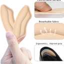 2 x 8-Pairs Heel Grips Liner Cushions Inserts for Loose Shoes, Heel Pads Snugs for Shoe Too Big Men Women, Filler Improved Shoe Fit and Comfort (16 Packs) (Black+Pale Apricot)