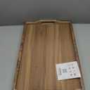 Utoplike Acacia Bed Tray Table for Eating, Large Breakfast Tray with Folding Legs, Wood Serving Trays for Laptop Working