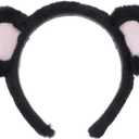Bear Ears Cute Headband Fluffy Grizzly Hairband, Animal Ear Head Wear for Valentines Halloween Christmas Party
