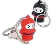 Black and Red Ninja Keychains 