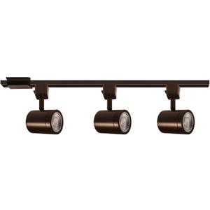 WAC Lighting Charge 8010 LED 27W 3 Light Track Kit with Floating Canopy Feed and 4Ft Track with End Caps 5-CCT Selectable Heads Fully Dimmable in Dark Bronze