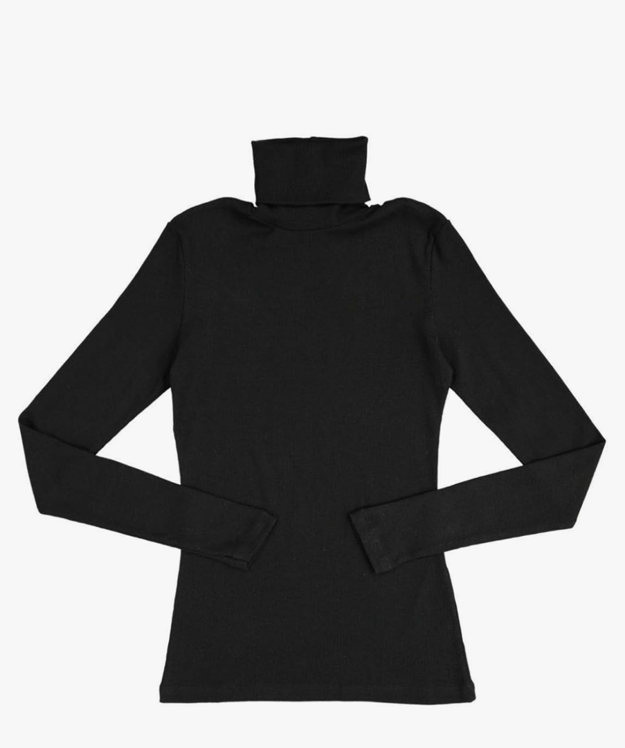 KIKI RIKI Womens Ribbed Turtleneck Long Sleeve, Size S