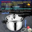 Premium 12 Quart Stainless Steel Pressure Cooker, Commercial Grade Luxury Cookware, Brand Quality Durability, Professional Performance for Large Families & Events