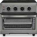 Cuisinart Air Fryer Toaster Oven with Grill, 1800W 8-1 Air Fryer Oven with Bake, Convection Bake, Grill, Broil and Warm Options, Large Capacity, 60-Minute Timer, TOA-70BKS, Black SS