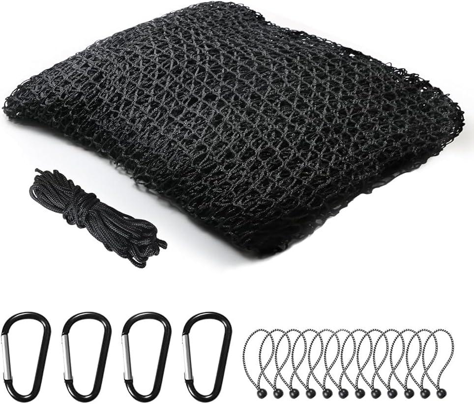 Sports Netting,Golf Practice Net Hitting Net with 33Feet Nylon Rope Also for Baseball, Hockey, Soccer, LAX and More - 10x10ft/10x15ft/10x20ft/10x25ft/10x30ft/10x40ft/10x50ft