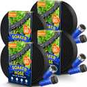 TigeJoy 200FT Flat Soaker Hose, Heavy Duty Double Layer Garden Watering Hose, Flexible Leakproof Drip Irrigation Hose for Raised Beds, Lawns & Vegetables, Save 80% Water