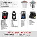 Noalto Reusable K Cups and Coffee Pods,Universal stainless steel k Cups for Keurig 2.0 and 1.0 Coffee Makers machine(2pack)
