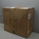 Ergonomic Office Chair for Long Hours & Lower Back Pain Relief  Memory Foam Seat Cushion, Adjustable Padded Lumbar Support, and Padded Flip-up Armrests, Ideal for Office or Study, Dark Gray