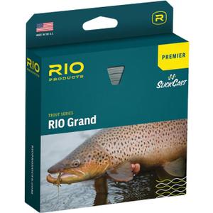 RIO Products Premier Rio Grand Fly Line, Slick Cast Trout Series, East Casting Fly Fishing Line, Coldwater Core Design, Freshwater (WF4F, Camo/Tan)