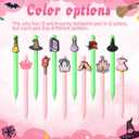 3 x 12 Pieces Halloween Witch Party Favors Witch Hat and Crown Ballpoint Pen Colorful Witch Retractable Gel Ink Pen for Office Home Halloween Favos Goody Bag Filler Rewards Supplies