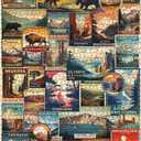 Vintage National Parks Puzzle for Adults 1000 Pieces, Travel Poster Landscape Puzzle Including Yellowstone Zion Acadia Yosemite, Nature Jigsaw Puzzles Scenery Mountain Scene