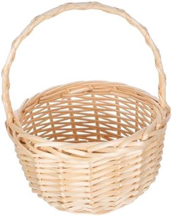 MAGICLULU Wicker Picnic Basket with Handle Hand Woven Easter Holder for Outdoor Camping Wedding Storage and Shopping Lightweight and Multifunctional Basket for Every Occasion