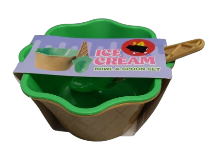 Ceramic Ice Bowl Wispoon, Plastic, Pack of 6