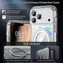 Privacy Case for iPhone 17 Pro Max with 360Stand [Built-in Anti Peeping Screen Protector] [Magnetic Ring ] Full Body Protective Phone 17Pro Cover 6.9", Clear