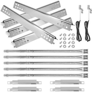 Grill Replacement Parts for Charbroil Performance 5 Burner 463347519 463275517 463347518 463243519 463373019 463243518 463373319 G470-5200-W1 Burner,G470-0004-W1 Heat Plates for Char-Broil Grill Parts