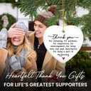 Christmas Thank You Gifts for Women Men - Ceramic Christmas Ornaments 2025 for Tree Decorations - Inspirational Employee Appreciation Gifts for Teacher Coworkers Nurse Boss, Stocking Stuffers