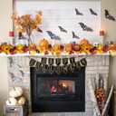 2 Pack Fall Garland Fall Decor, 11.6 Ft Autumn Maple Leaf Garland with Pumpkins Berries Sunflowers, Fireplace Mantle Garlands Thanksgiving Halloween Harvest Decorations for Home Indoor Outdoor