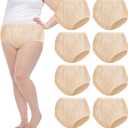 7 pcs Adult Plastic Diaper Plastic Pants (Beige,XL)