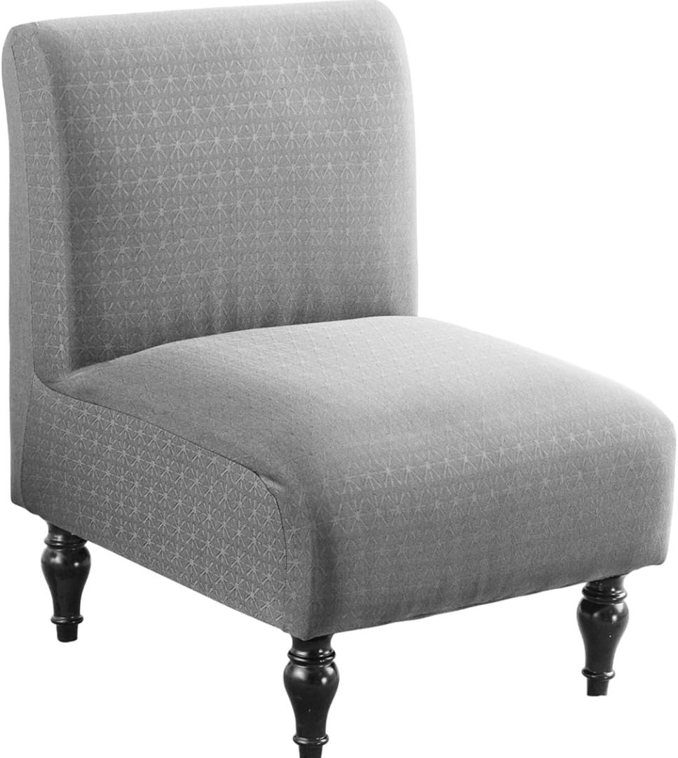 LavishCover Armless Accent Chairs Covers, Thick Armless Recliner Sofa Cover Stretchable, Removable Armless Chair Slipcover for Living Dining Room Hotel (LightGray, 1pc)