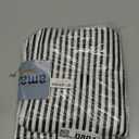 JELLYMONI 100% Natural Cotton Queen Sheet Set, 4 Pieces Black and White Striped Sheets 16" Deep Pockets Bedding Set, Ultra-Soft, Machine Washable