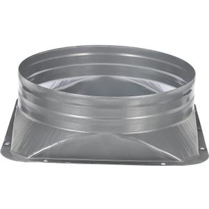 PATIKIL 8 Inch Duct Connector Flange, Metal Straight Pipe Flange Square to Round Interface Air Duct for Heating Cooling Ventilation HVAC System