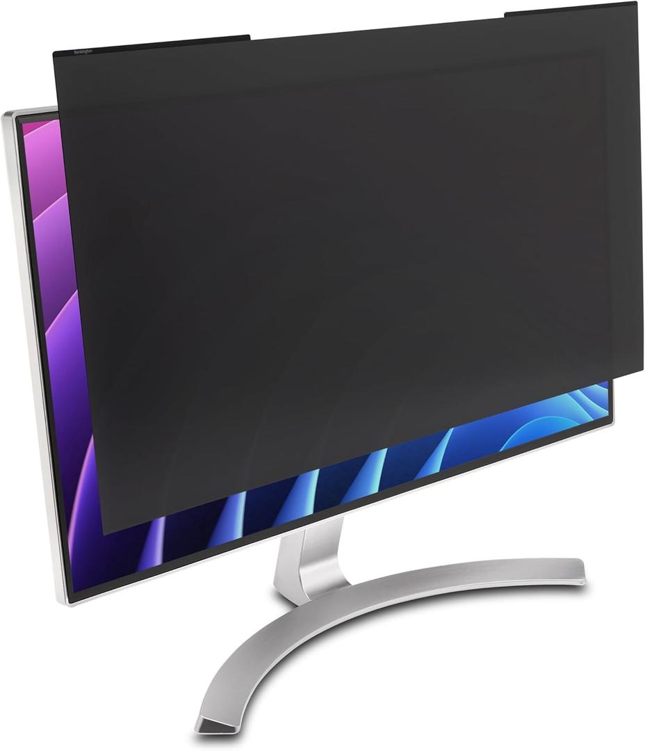 Kensington MagPro 27 Inch Magnetic Computer Privacy Screen for Desktop, Removable 16:9 Computer Privacy Filter, Anti-Glare Blue Ray Reduction, Compatible with Slim Bezel Monitors, K55419WW