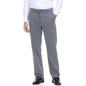Soojun Men's Classic Fit Flex Waist Flat Front Dress Pant (Gray)