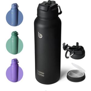 BOTTLE BOTTLE 40 oz sports water bottle stainless steel insulated water bottle with straw and pills holder