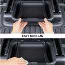 for Tesla Rear Trash Can Model Y Juniper Accessories 2025 2026 Center Console Organizer with Anti-Slip Lid Cover Model Y Floor Storage Box Garbage Bin Silicone Backseat Storage Box Black