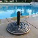 UBP18181-BR 18-Inch Cast Stone Umbrella Base, Made from Rust Free Composite Materials, Bronze Powder Coated Finish