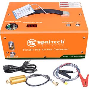 PCP Air Compressor,Auto-shutoff 4500Psi/30Mpa Oil/Water-Free Set-pressure Air Gun and Paintball Tank Pump with Water/Oil Separator,Built-in Power Adapter(110V AC or 12V Car Battery)