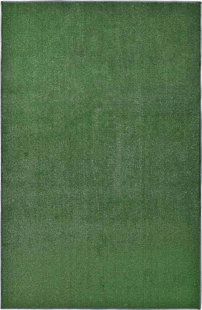 Garland Rug Artificial Grass 8 Ft. X 12 Ft. Large Indoor/Outdoor Area Rug Green -Lush Green, Durable, and Low-Maintenance for Patios, Lawns, and More