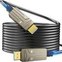 Fiber Optic hdmi Cable 100 ft,18Gbps 4k Ultra high Speed Support 4K@60Hz(4:4:4 RGB) HDR10,HDCP2.2,eARC,3D,CEC Unidirectional Active 2.0 Cord,Shielding Interference,Slim and Flexible