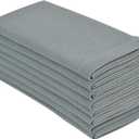 Cotton Premium Dinner Napkins – Mitered Corners, Highly Absorbent and Soft – Perfect for Weddings, Events and Dining – 18x18 Inches, Pack of 8, Grey