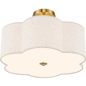 AUTELO 3-Light Modern Semi Flush Mount Ceiling Light Fixture, 18 Inch, 17.7 Inch