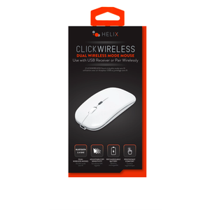 Helix Dual Wireless Mode Mouse - White