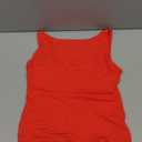 SUUKSESS Women Padded Open Back Boat Neck Tank Tops Double Lined Basic Shirts (Large, Red)