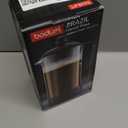 Bodum 34oz Brazil French Press Coffee Maker, High-Heat Borosilicate Glass, Black - Made in Portugal