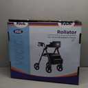 Walkers for Seniors, Z21 Rollator Walker with Seat Supports 350lb, 8" Big Wheels for All Terrain, Ergonomic Arc Seat & 6" Ultra Backrest Foldable Walker, Dual Height Adjustment, Lightweight 2025