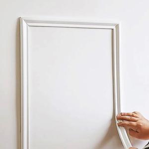 Peel and Stick Flexible Wall Molding Trim Self Adhesive Decorative Strips, DIY 3D Ceiling Trim for Home Dcor on Cabinet Door Mirror Frame, 1.0in x 10ft White