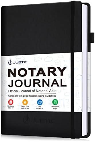 JUBTIC Notary Journal Log Book - A4 Hardcover Notary Public Journal of Notarial Acts - Big Notary Supplies with Privacy Guard - 474 Record Entries, 160 Numbered Pages, 8.5"x11" (Black)