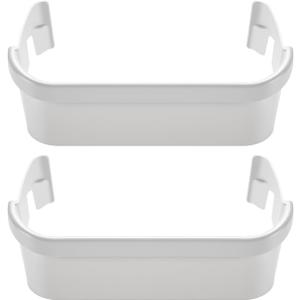 240351601 Refrigerator Freezer Door Bin Side Shelf for Kenmore Frigidaire Refrigerator 240351607 891154 AP2115974 PS430027 AH430027 EAP430027, White (2 Pack)