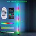 YOSION Smart RGB Corner Floor Lamp, 5.3FT Height LED Standing Lamp with APP/Remote Control, for Living Rooms, Bedrooms, and Gaming Rooms