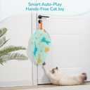 2 x Interactive Cat Toys for Indoor Cats,Rechargeable Automatic Concealed Cat Feather Teaser,Motion Activated Enrichment Toys for Indoor Bored Adult Cats(Color) (White)