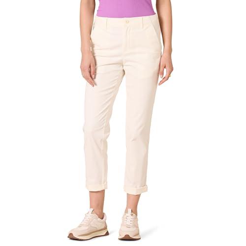 Amazon Essentials Women's High-Rise Regular-Fit Ankle-Length Tapered-Leg Khaki Pant, Eggshell White, 16 Size XXL - 3XL