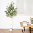 Olive Tree 6FT Fake Tree Faux Plants Indoor with Pot Artificial Tree Nearly Natural Olive Branches and Fruits for Living Room Home Office Decorations