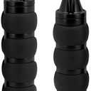 HDBUBALUS Motorcycle Hand Grips 1 Inch Handlebar Throttle Grips 25MM Rubber Fit for Harley Dyna Softail Touring Road King Electra Glide Sportster (Style B-Black)