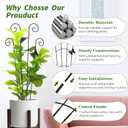 2 Pack 30 Inch Taller Plant Trellis for Potted Climbing Plants Indoor,Expandable Metal Garden Trellis for Climbing Plants,Flowers Vine Ivy, Sturdy Houseplant Support for Potted Plants with Ties