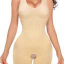 Gotoly Shapewear for women Scoop Neck Tank Tops Bodysuits Jumpsuits Waist Trainer Full body Shaper (X-Small/Small, Beige)